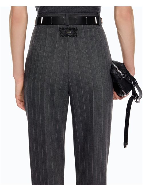Pantaloni a sigaretta gessati in misto lana stretch PINKO | 107264A3FF/IN4